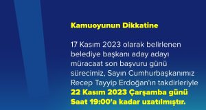 AKpartide süreler uzatıldı