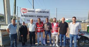 EKER İŞÇİSİNE ‘ZAFER’ DESTEĞİ
