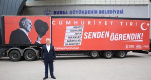 29 Ekim coşkusu ‘Cumhuriyet Tırı’ ile Bursa’yı sarıyor