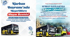 Bursa’da Kurban Bayramı boyunca ulaşım ücretsiz