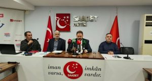 Saadet Partisi Bursa il Başkanlığı Bursa’da yaşanan su krizi ile ilgili basın açıklaması