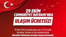 29 EKİM’DE TOPLU ULAŞIM ÜCRETSİZ